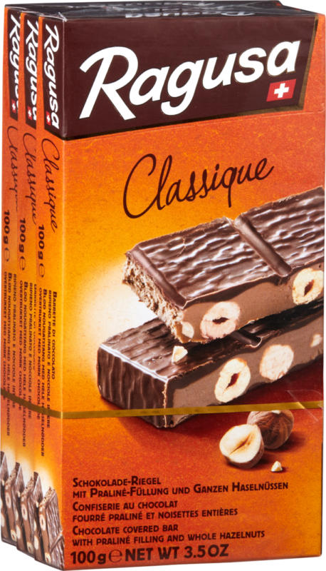 Tavoletta di cioccolata Ragusa Classique Camille Bloch, 3 x 100 g