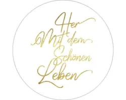 Glasbild rund Schönes Leben Ø 20 cm GLR036