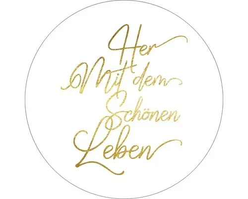 Glasbild rund Schönes Leben Ø 20 cm GLR036