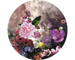 Glasbild rund Baroque Flowermix II Ø 30 cm GLR038
