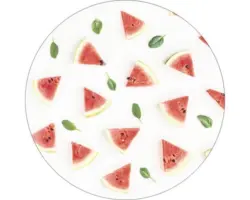 Glasbild rund Watermelon Pieces Ø 20 cm GLR049