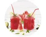 Hornbach Glasbild rund Watermelon Smoothie I Ø 30 cm GLR050