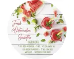 Hornbach Glasbild rund Watermelon Smoothie ll Ø 30 cm GLR051