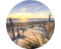 Glasbild rund Beachview l Ø 30 cm GLR058