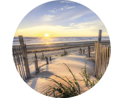 Glasbild rund Beachview l Ø 30 cm GLR058