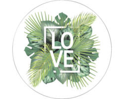 Glasbild rund Jungle Love Ø 30 cm GLR064