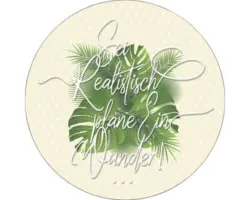 Glasbild rund Ein Wunder ll Ø 50 cm GLR066