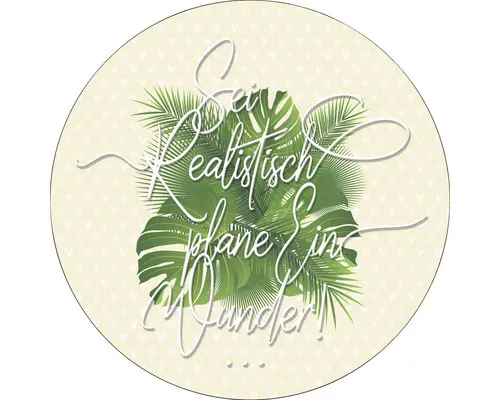 Glasbild rund Ein Wunder ll Ø 50 cm GLR066