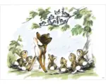 Hornbach Leinwandbild Bambi & Freunde 50x70 cm