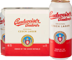 Bière lager Original Budweiser, 6 x 50 cl