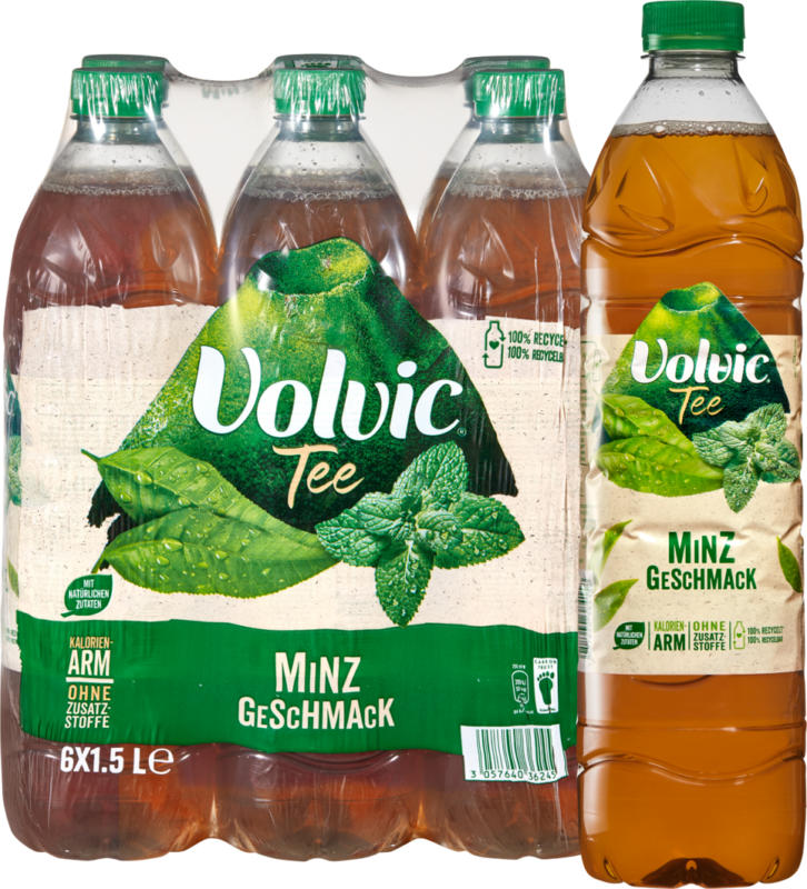 Thé vert Menthe Volvic, 6 x 1,5 litre