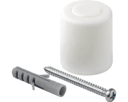Türstopper 24/30 mm Kunststoff schraubbar 2 Stk. für Wand & Boden weiß