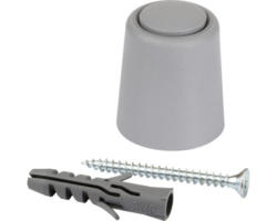 Türstopper 24/30 mm Kunststoff schraubbar 2 Stk. für Wand & Boden grau