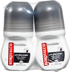 Déodorant roll-on Invisible Borotalco, 2 x 50 ml