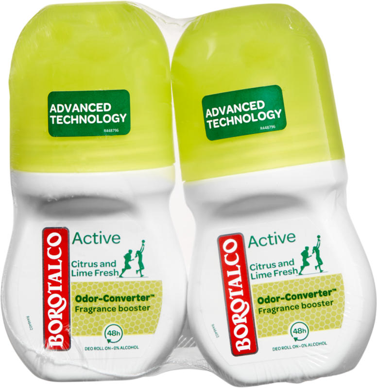 Deodorante roll-on Active Borotalco, Citrus & Lime Fresh, 2 x 50 ml