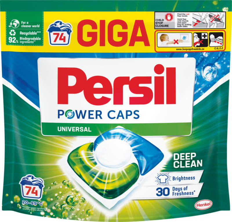 Persil Waschmittel Power Caps Universal , 74 lessives