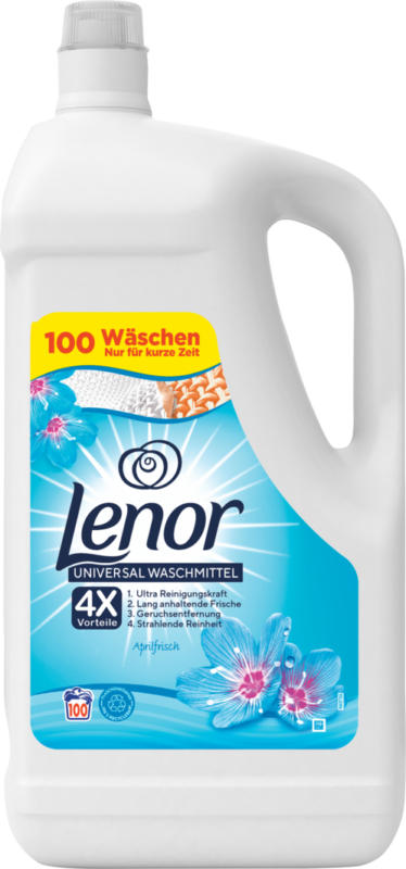 Lessive liquide Fraîcheur d’avril Lenor , 100 Waschgänge, 5 Liter