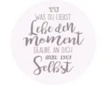 Hornbach Glasbild rund Lebe Den Moment Ø 30 cm GLR008