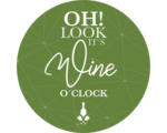 Hornbach Glasbild rund It's Wine O'Clock Ø 30 cm GLR009