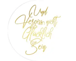 Glasbild rund Glücklich Sein Ø 30 cm GLR015