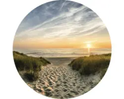 Glasbild rund Weg Zum Strand Ø 20 cm GLR022