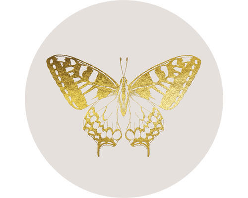 Glasbild rund Golden Butterfly Ø 50 cm GLR029