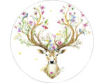 Hornbach Glasbild rund Beautiful Deer Ø 50 cm GLR034