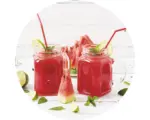 Hornbach Glasbild rund Watermelon Smoothie I Ø 50 cm GLR050
