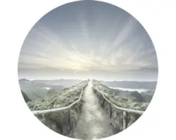 Glasbild rund Walk On Top Ø 30 cm GLR060