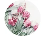 Hornbach Glasbild rund Tulpen Ø 20 cm GLR063