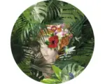 Hornbach Glasbild rund Jungle Girl Face Ø 30 cm GLR069