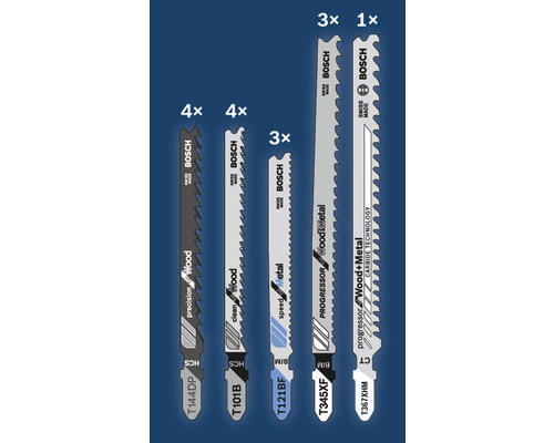 Stichsägeblätter Bosch JSB Set Tube MultiMaterial Pack 15-tlg.