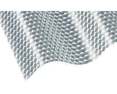 Gutta Acryl Wellplatte Sinus 76/18 Wabenstruktur glasklar schlagzäh 5700 x 1045 x 3 mm