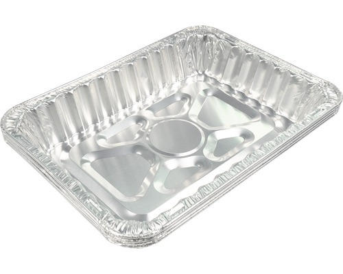 Tenneker® Grillschale Alu-Tropfschalen Aluschale Aluminium Tray 43 x 32 x 7,5 cm 4 Stk.