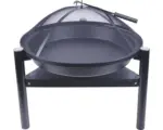 Hornbach Feuerschale Ø 72 cm mit Funkenschutzgitter Metall schwarz