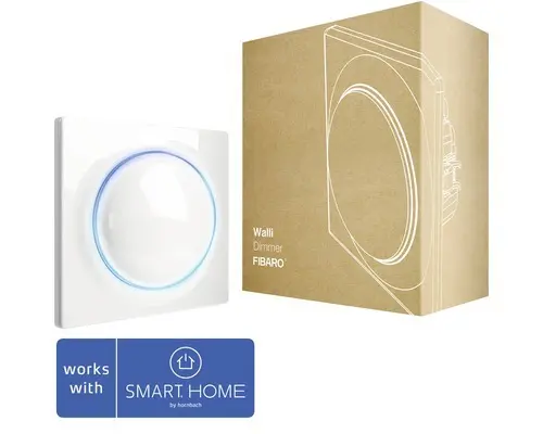 Fibaro Walli Dimmer mit Repeaterfunktion zum Dimmen bestehender Beleuchtung weiß - Kompatibel mit SMART HOME by hornbach