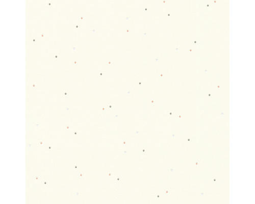 Vliestapete 2194-66 weiß mit rosa-blauen Punkten