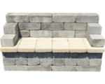 Hornbach Gartenbank Flairstone 3-Sitzer Beton 60x78x216 cm grau