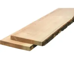 Massivholzbrett Douglasie einseitig unbesäumt mit Baumkante 30x200-250x2000 mm