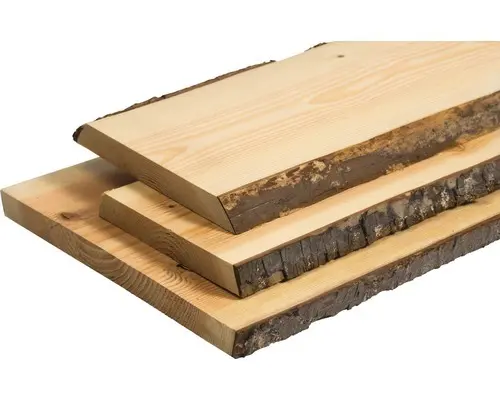 Massivholzbrett beidseitig unbesäumt mit Baumkante 30x300x1200 mm