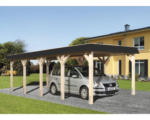 Hornbach Einzelcarport weka Flachdach 615 Gr.2 337x832 cm natur