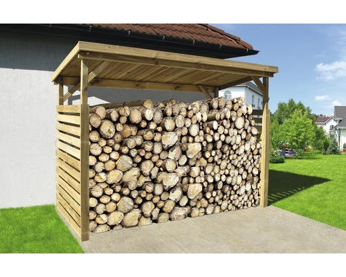 Kaminholzunterstand weka Brennholzlager 663 B Gr.2 274x131 cm natur