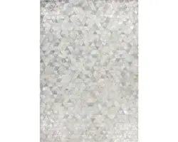 Lederteppich Rocket 410 grau silber 80x150 cm