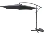 Hornbach Sonnenschirm Ampelschirm Sun Garden Le Mans mit Kurbelfunktion Ø 300 cm Polyester anthrazit