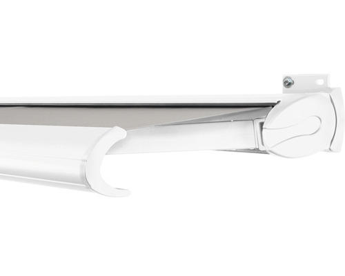SOLUNA Kassettenmarkise Exclusiv 6x2 Stoff Dessin 320923 Gestell RAL 9016 verkehrsweiß Antrieb rechts inkl. Motor und Wandschalter