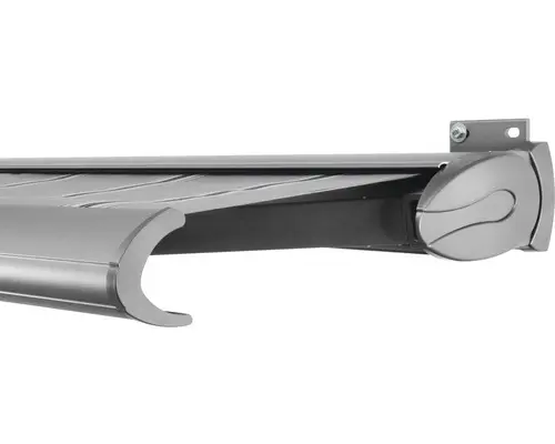 SOLUNA Kassettenmarkise Exclusiv 6x2,5 Stoff Dessin A131 Gestell Silber E6EV1 eloxiert Antrieb rechts inkl. Motor und Wandschalter
