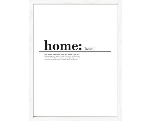 Gerahmtes Bild Home 33x43 cm