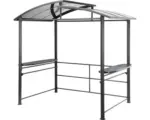 Hornbach Grillpavillon Garden Place Liora 240x150x230 cm Polycarbonat schwarz