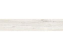 Feinsteinzeug Bodenfliese Limewood 23,3x120,0 cm weiß matt