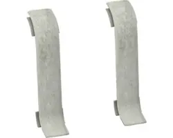 Verbinderfür Klemmsockelleiste Steingrau 50 x 22 mm 2 Stück